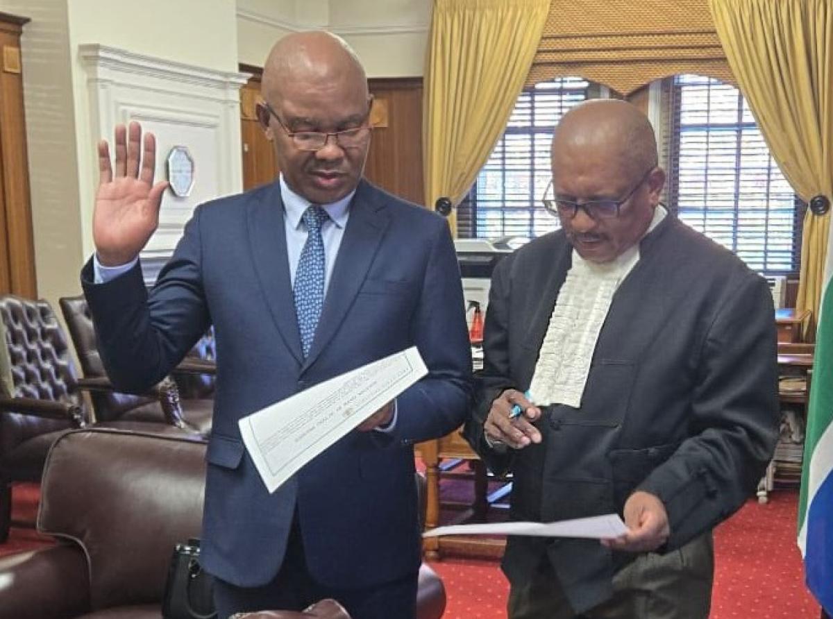 MaQueen Letsoha Mathae appointed Jabu Mbalula as acting Premier during her trip abroad. Picture: MMM Facebook.
